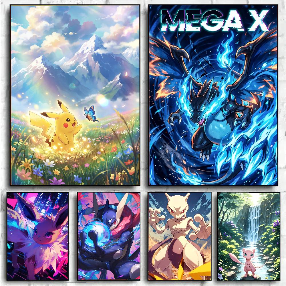 Resin Art Wall - Plakat anime Pokemon Eevee HD, diamentowy