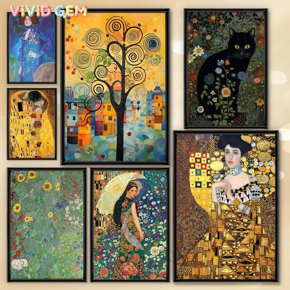 Resin Art Flower - VIVID GEM Diamentowa Mozaika Gustav Klimt
