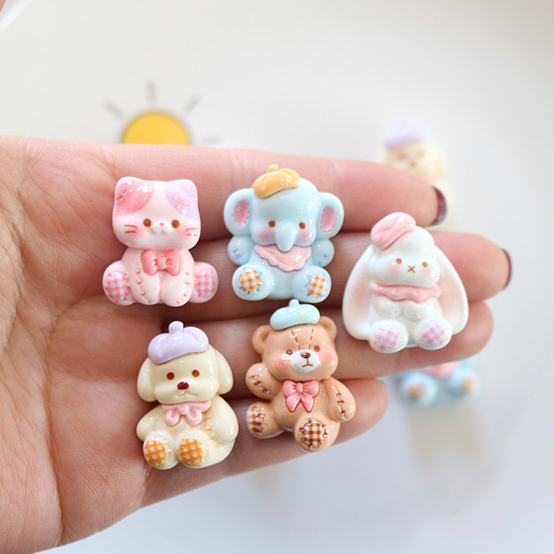 Resin Art Phone Case - 10 szt. Błyszczące, kreskówkowe ozdoby z