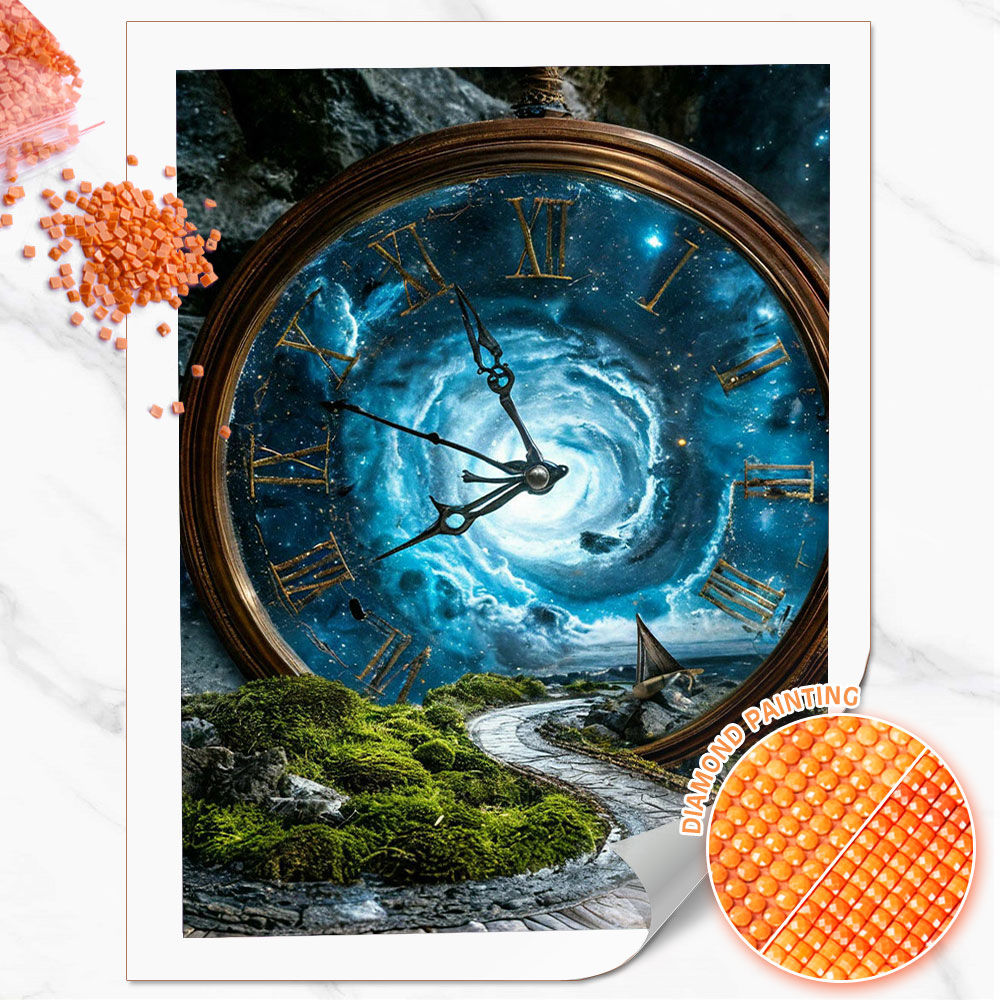 Resin Art Watch - Huacan Pełny Kwadratowy/Okrągły Obraz Diamentowy Zegarek