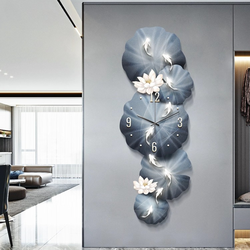 Resin Art Watch - Zegar ścienny LED Art Mural, wysokiej