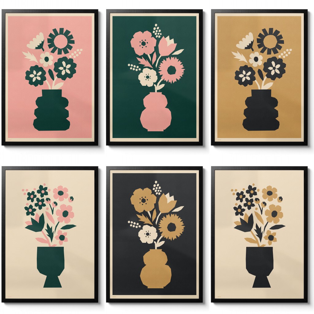 Resin Art Aesthetic - Minimalistyczny plakat z kwiatowym wzorem w