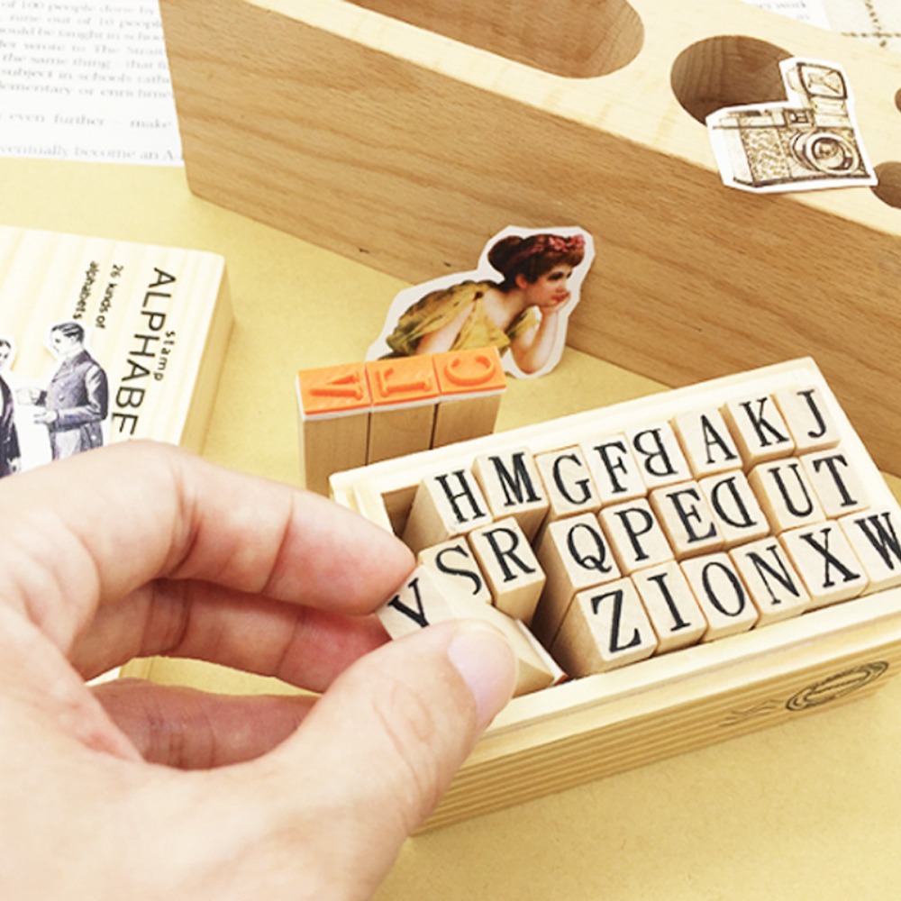 Drewniany Zestaw Stempli Alfab – Resin Art Logo recenzja i cena